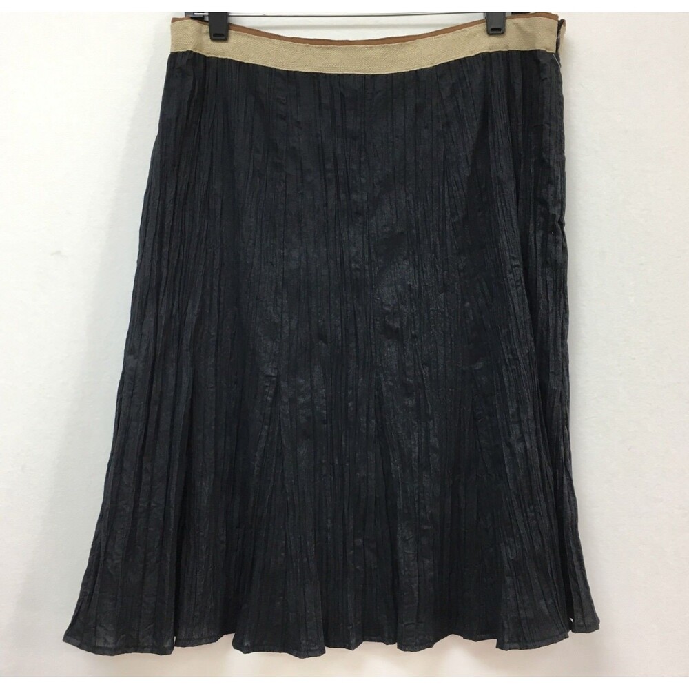 Spanner Women'sβ Skirt Size 14 Black A-Line Crinkle